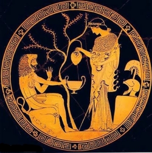 Attic Vase c. 480 BCE, depicting Athena (Antikensammlungen, Munich, Germany)