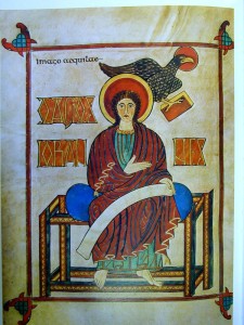 John the Evangelist: Folio 209v of the Lindisfarne Gospels